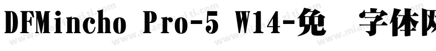 DFMincho Pro-5 W14字体转换